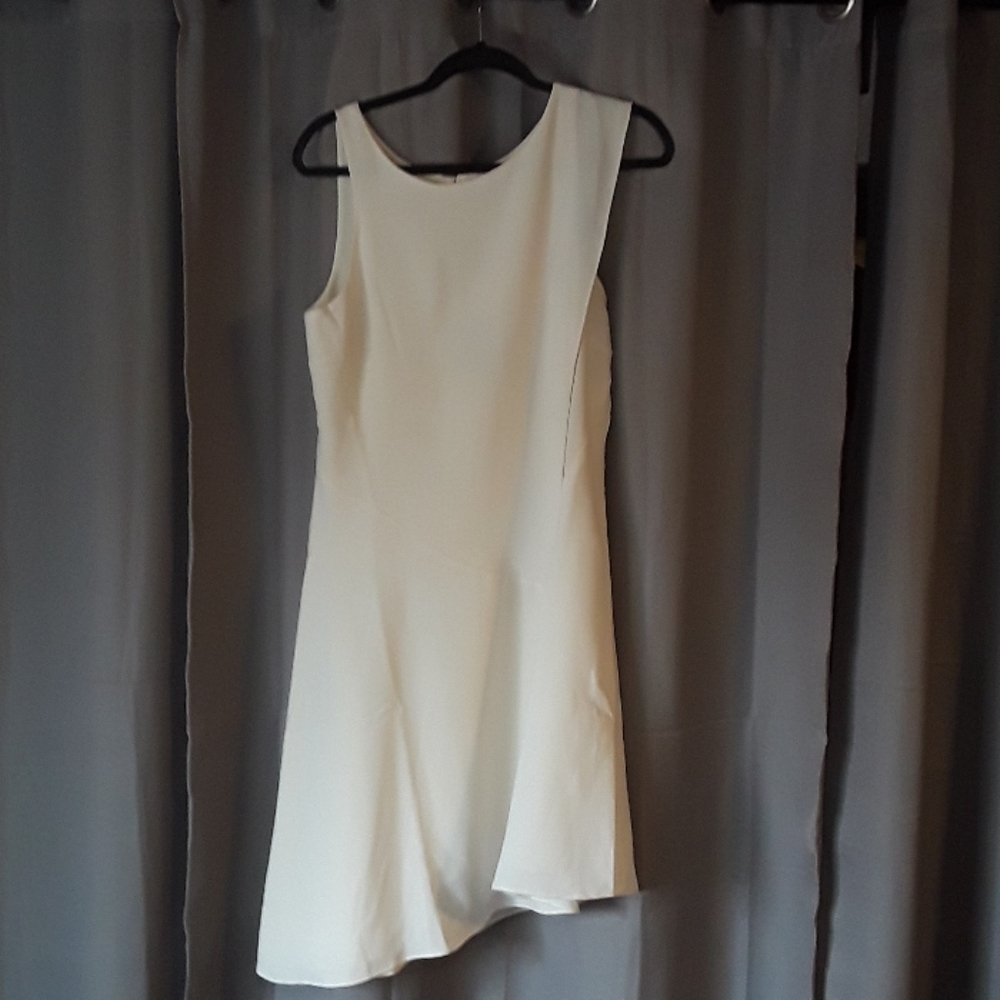 Halston Heritage White Asymmetrical Dress
